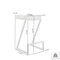 Armen Living Atlantis 26" Counter Height Backless Gray Faux Leather and Brushed Stainless Steel Bar Stool LCAT26BAGR - alternate 3